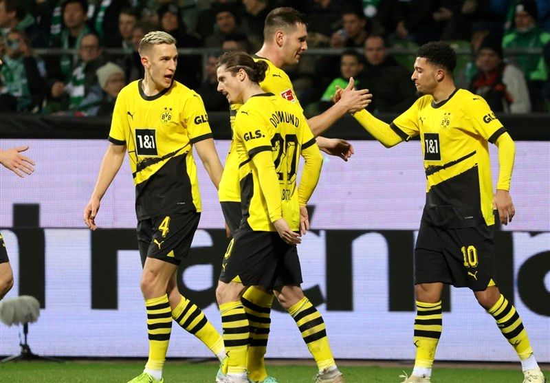 دورتموند با ۱۰ بازیکن از وردربرمن ۳ امتیاز گرفت

