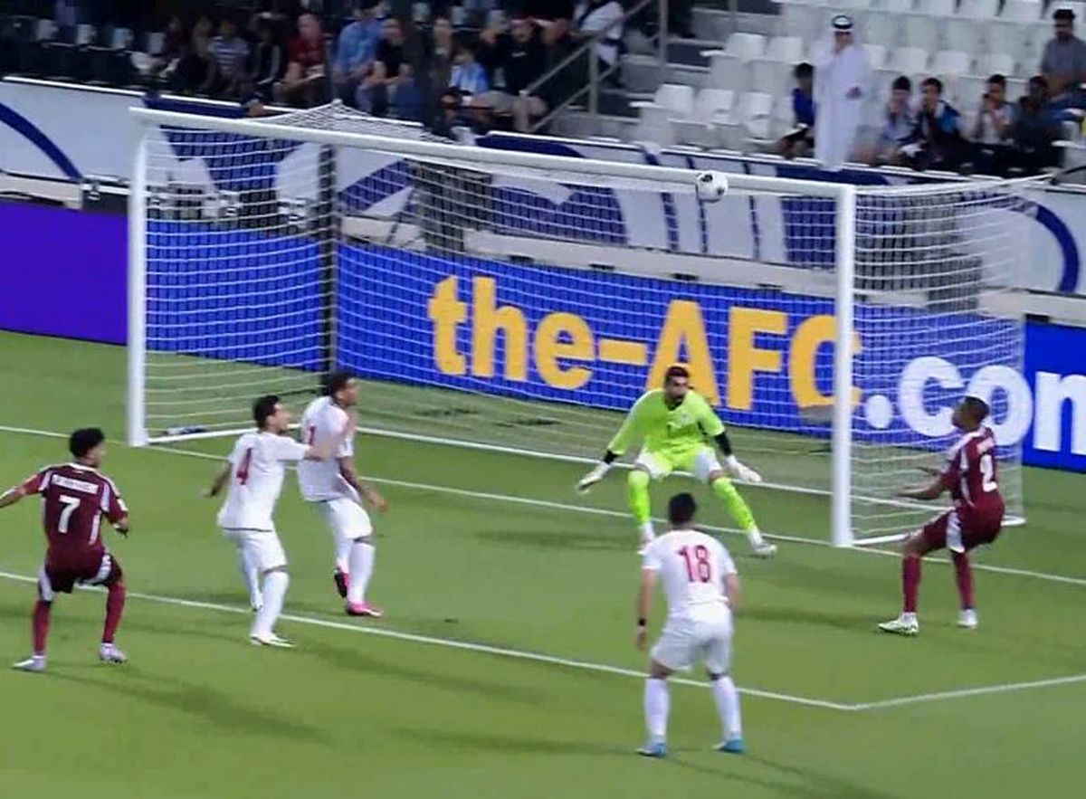 ببینید/ واکنش ضعیف بیرانوند در لحظه گل قطر به ایران