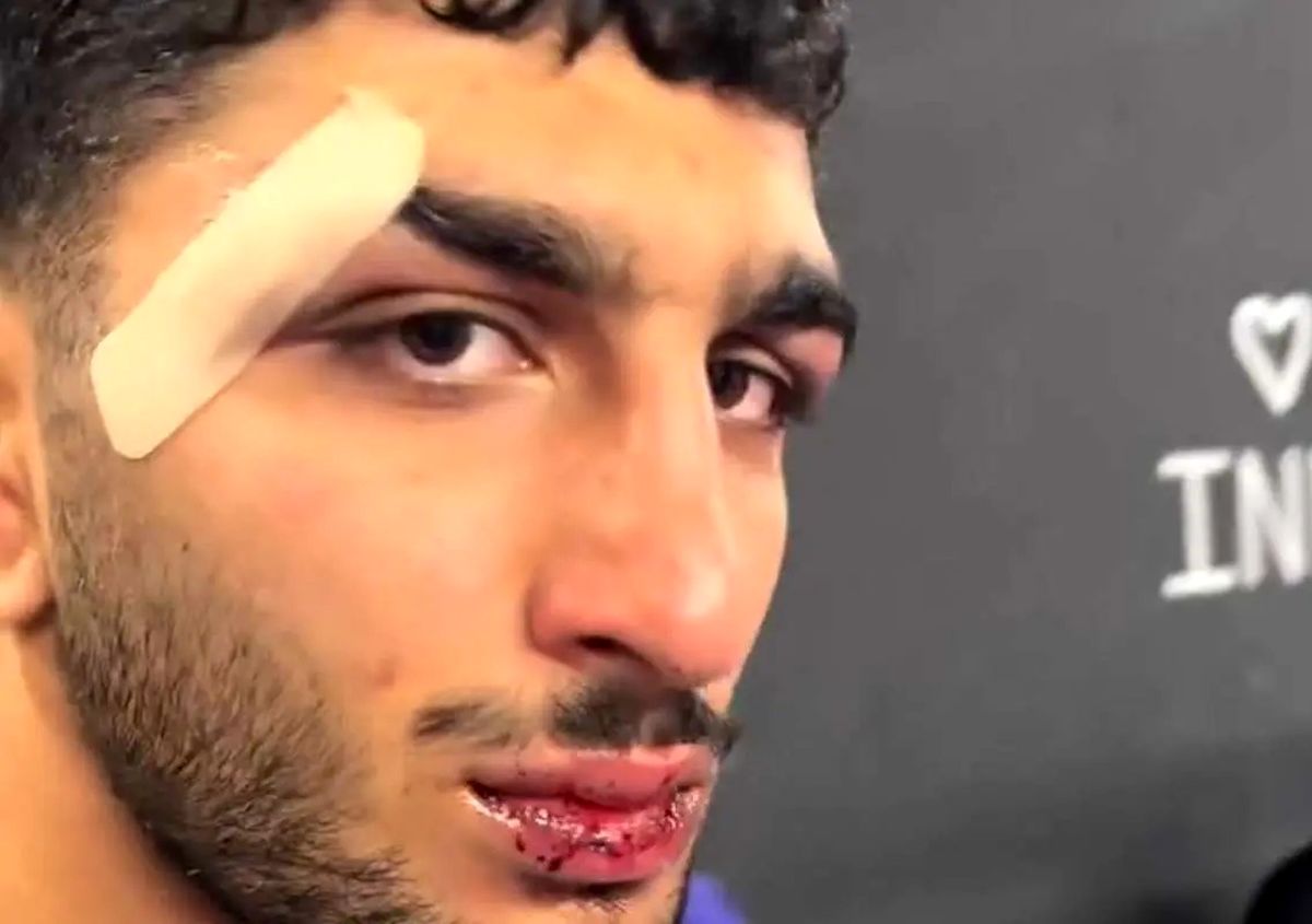 تصاویر تلخ/ وضعیت دردناک دانیال سهرابی پس از شکست برابر حریف فرانسوی