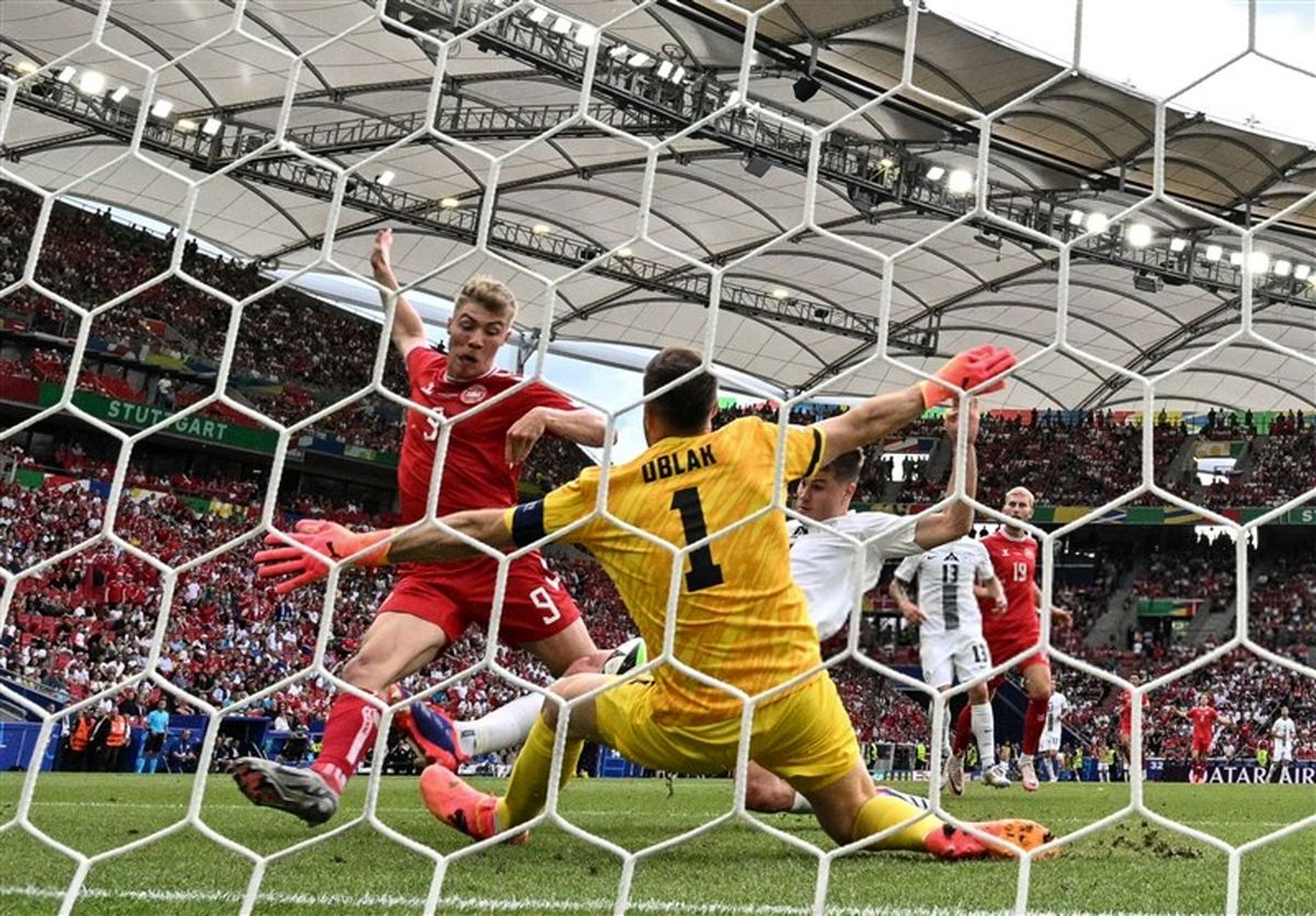 دانمارک و اسلوونی اولین تساوی یورو ۲۰۲۴ را رقم زدند 