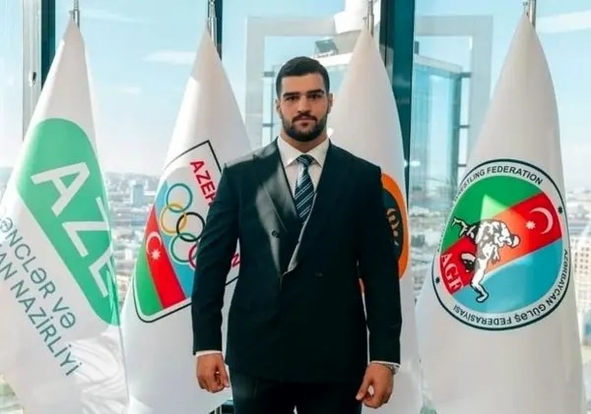 کشتی گیر ایرانی رسما ملی پوش جمهوری آذربایجان شد/ پیام اینستاگرامی امیررضا معصومی/ عکس