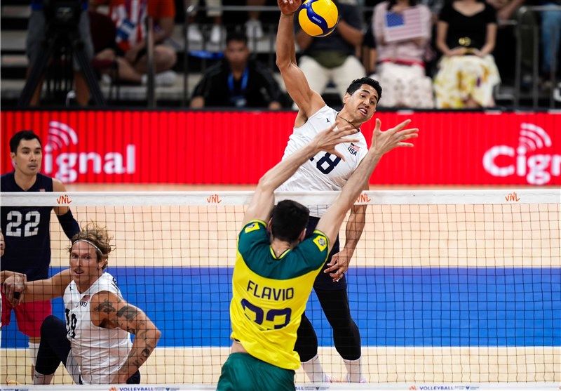 لیگ ملت‌های والیبال| برزیل حریف آمریکا نشد