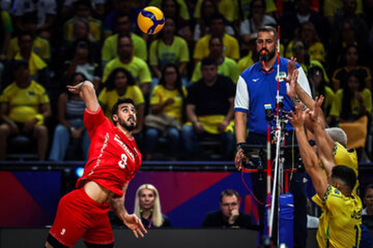 نخستین شکست تیم ملی والیبال ایران برابر برزیل پرستاره