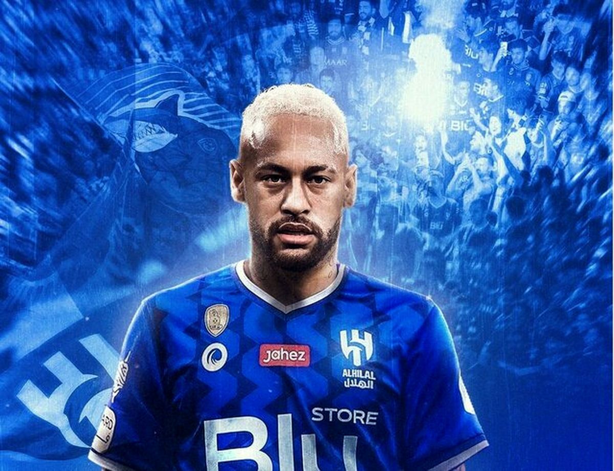 نیمار و دخترش در جشن قهرمانی الهلال عربستان
