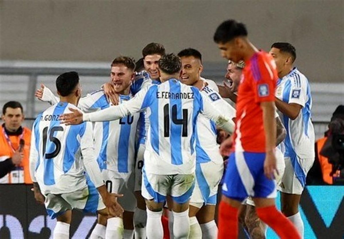 برتری خانگی آرژانتین مقابل شیلی در غیاب مسی + جدول 