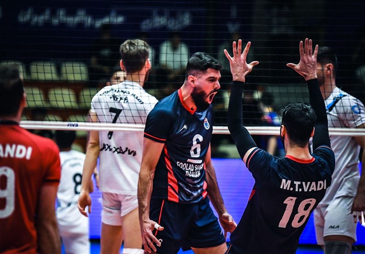 لیگ برتر والیبال| صعود فولاد به فینال با کامبک مقابل پیکان