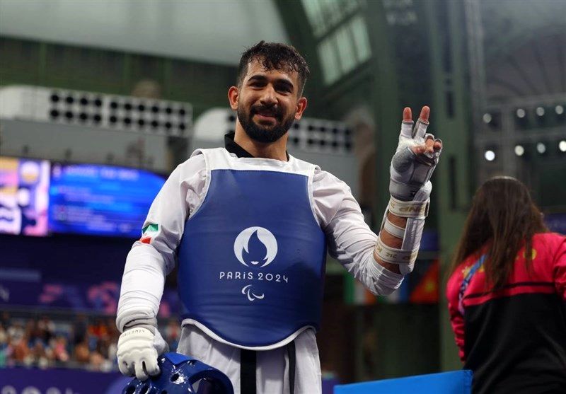  پارالمپیک ۲۰۲۴| نشان برنز پاراتکواندو بر گردن بخت 