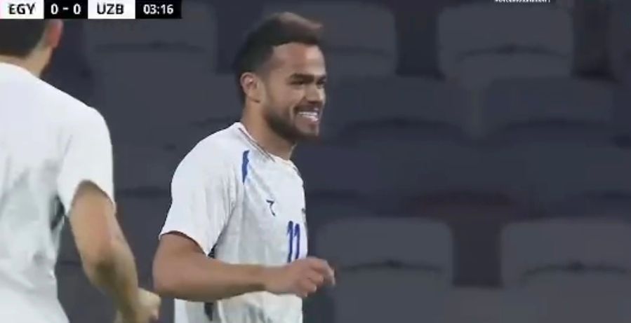 حرکت انفرادی محشر؛ گل اول ازبکستان به مصر توسط مهاجم پرسپولیس در دقیقه 4