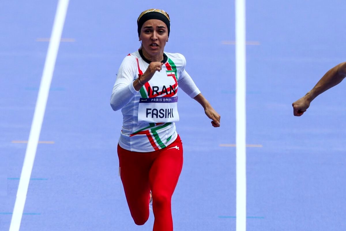 تصاویری از تلاش فرزانه فصیحی دونده سرعتی ایران در المپیک ۲۰۲۴ پاریس
