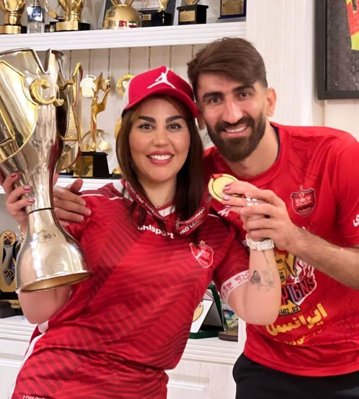 اقدام همسر بیرانوند که پرسپولیسی‌ها را خوشحال کرد