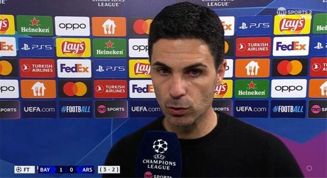 آرتتا: ناراحتم اما به این بازیکنان افتخار می‌کنم
