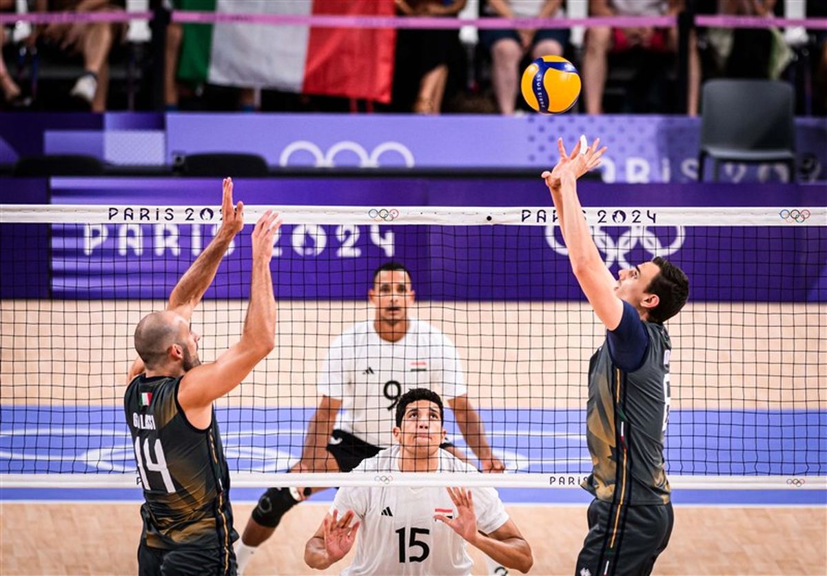  المپیک ۲۰۲۴| پیروزی آسان والیبال ایتالیا مقابل مصر 