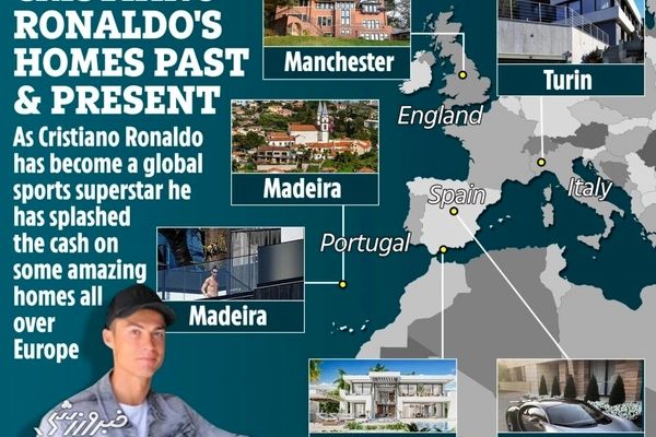 تصاویر خانه‌های کریستیانو رونالدو/ از اتاق اشتراکی در مادیرا تا جذاب‌ترین عمارت‌ها در مادرید، تورین و منچستر