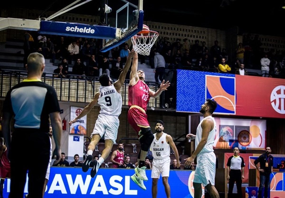 برتری تیم بسکتبال شهرداری گرگان مقابل پلیس عراق